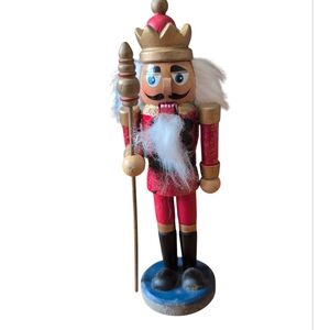 Vintage Wooden Nutcracker – Moveable Arms & Parts – Holiday Decor